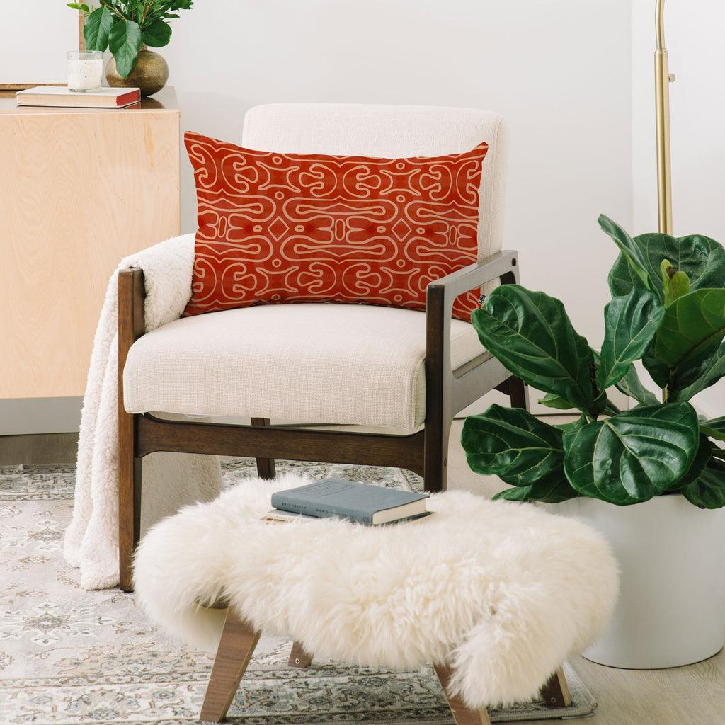 Mirimo Venexiana Burnt Orange Oblong Throw Pillow
