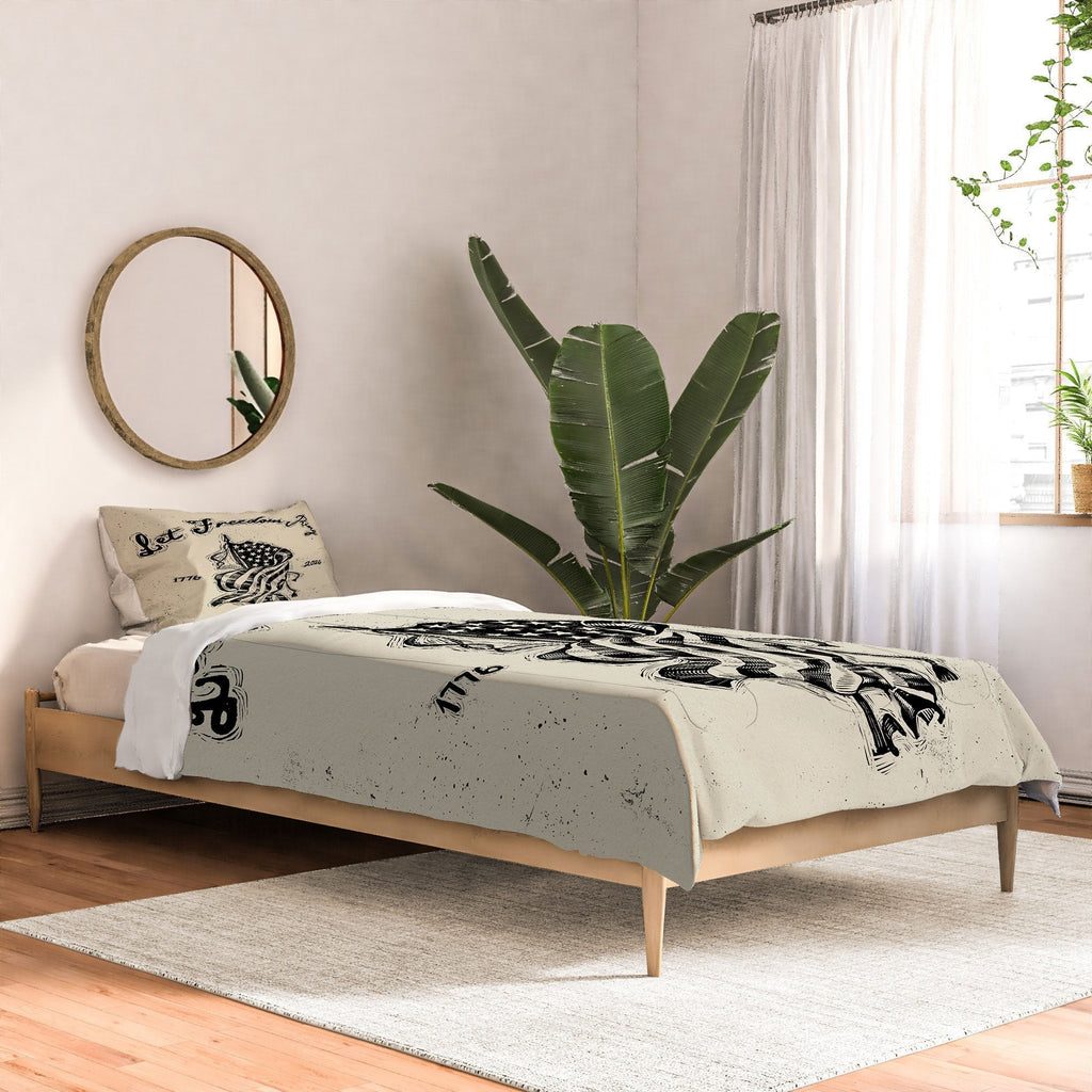 DENY Designs Let Freedom Ring Block Comforter