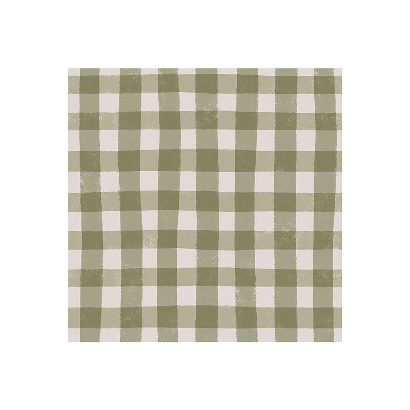 Menina Lisboa Rustic Green Plaid Art Print