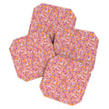 Gabriela Fuente Day Dreaming Watercolor Pink Coaster Set