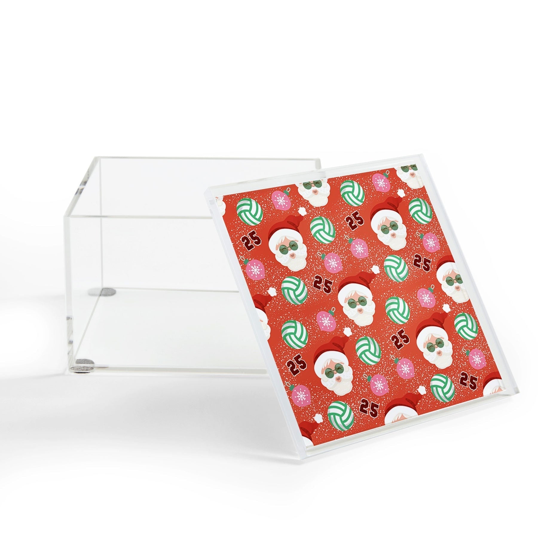 Design by Spark Sporty Volleyball Santa Acrylic Box