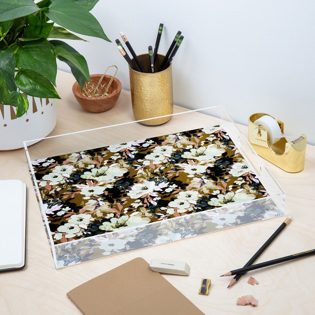 Marta Barragan Camarasa Romantic Floral Fusion Acrylic Tray
