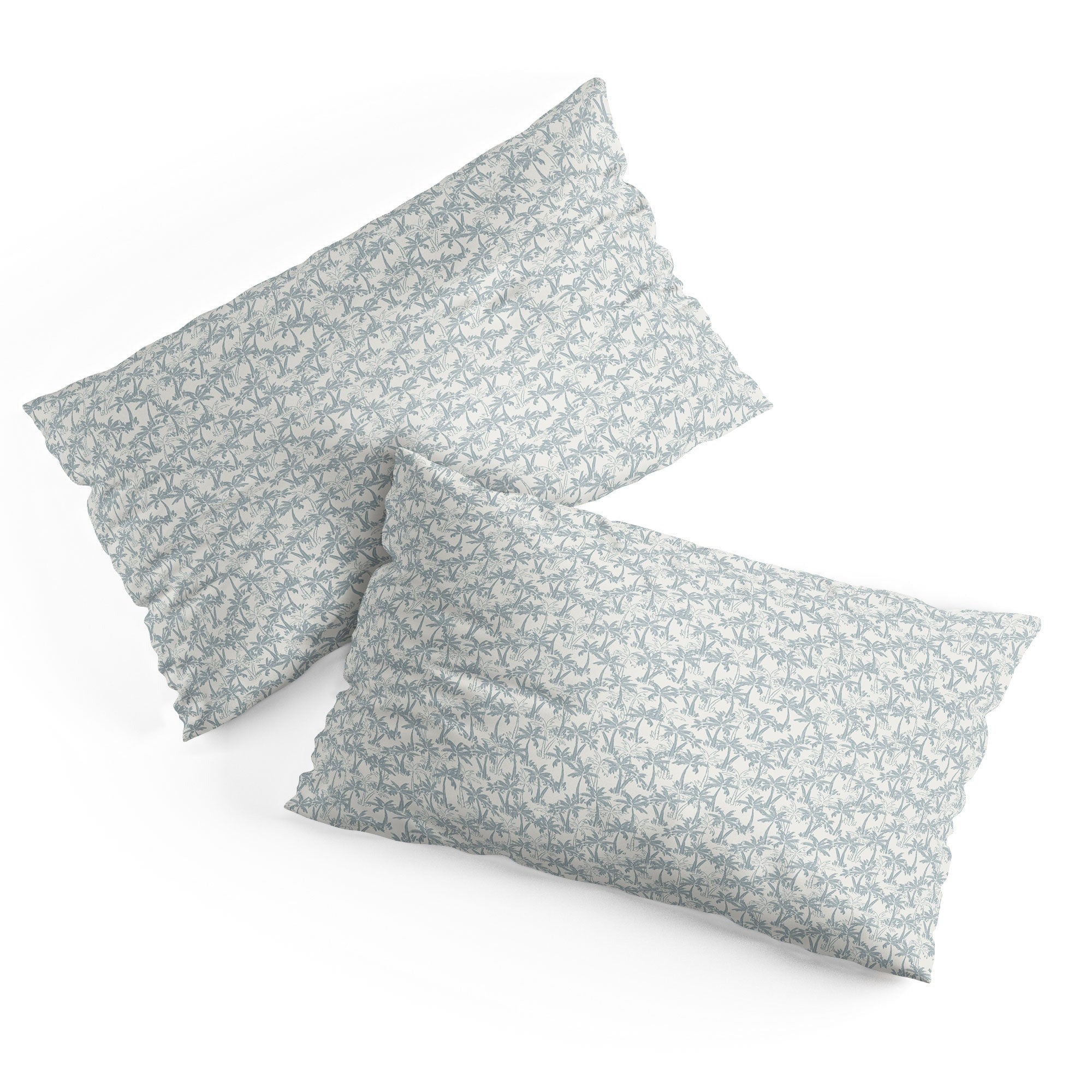 CoastL Studio Palm Forest Coastal Blue Pillow Shams