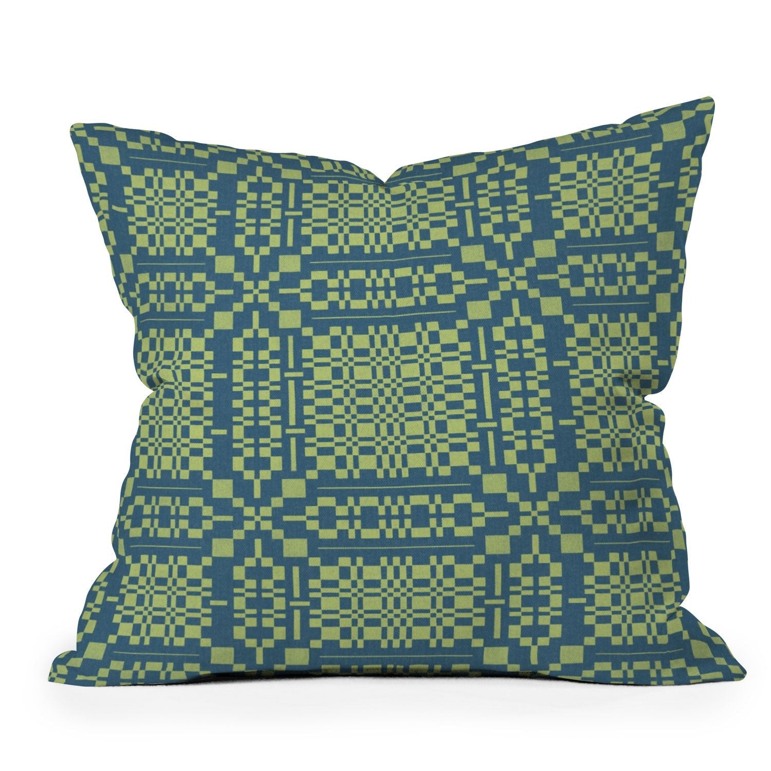 Marta Barragan Camarasa Nostalgic Grid Design Outdoor Throw Pillow