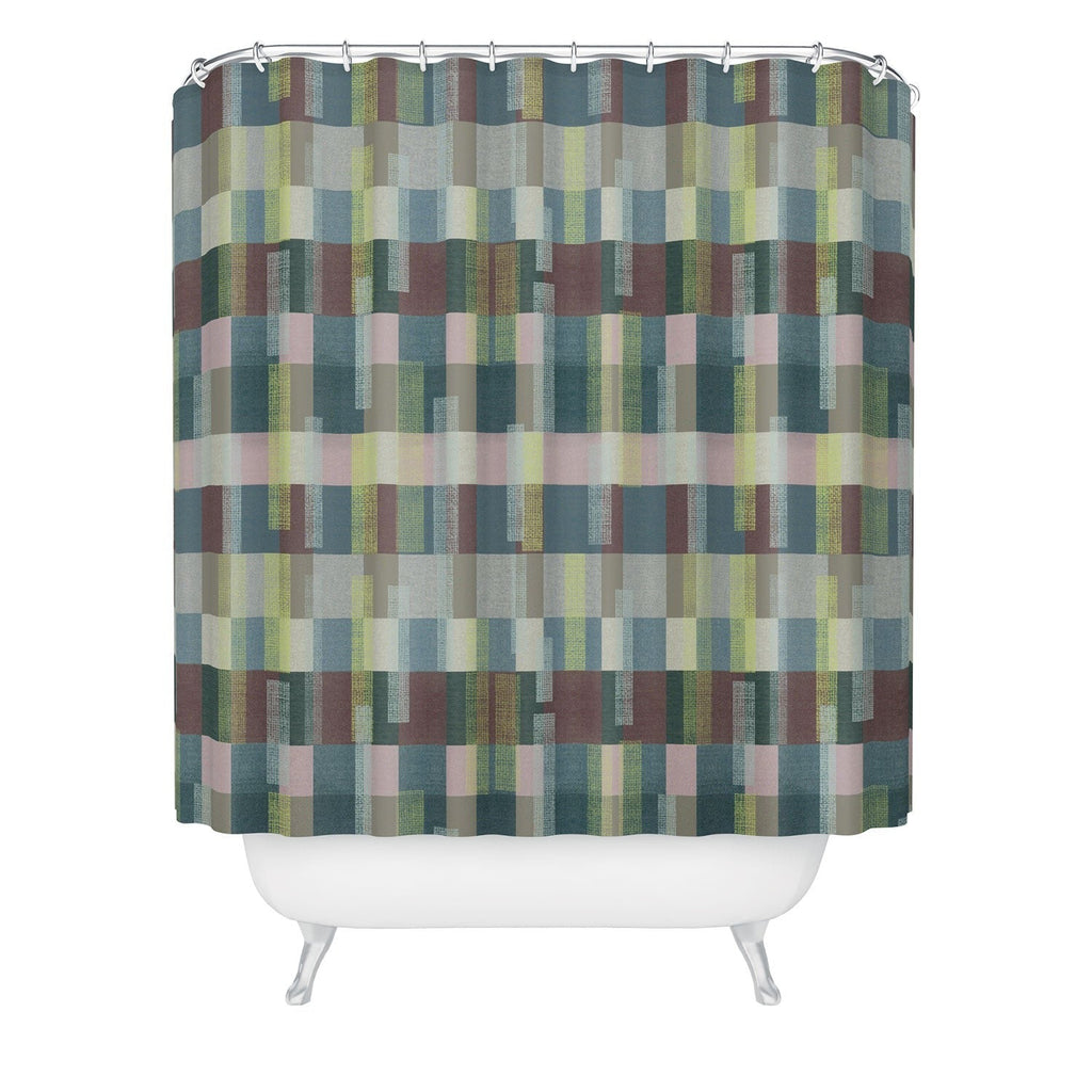 Marta Barragan Camarasa Dynamic Linear Blocks Shower Curtain