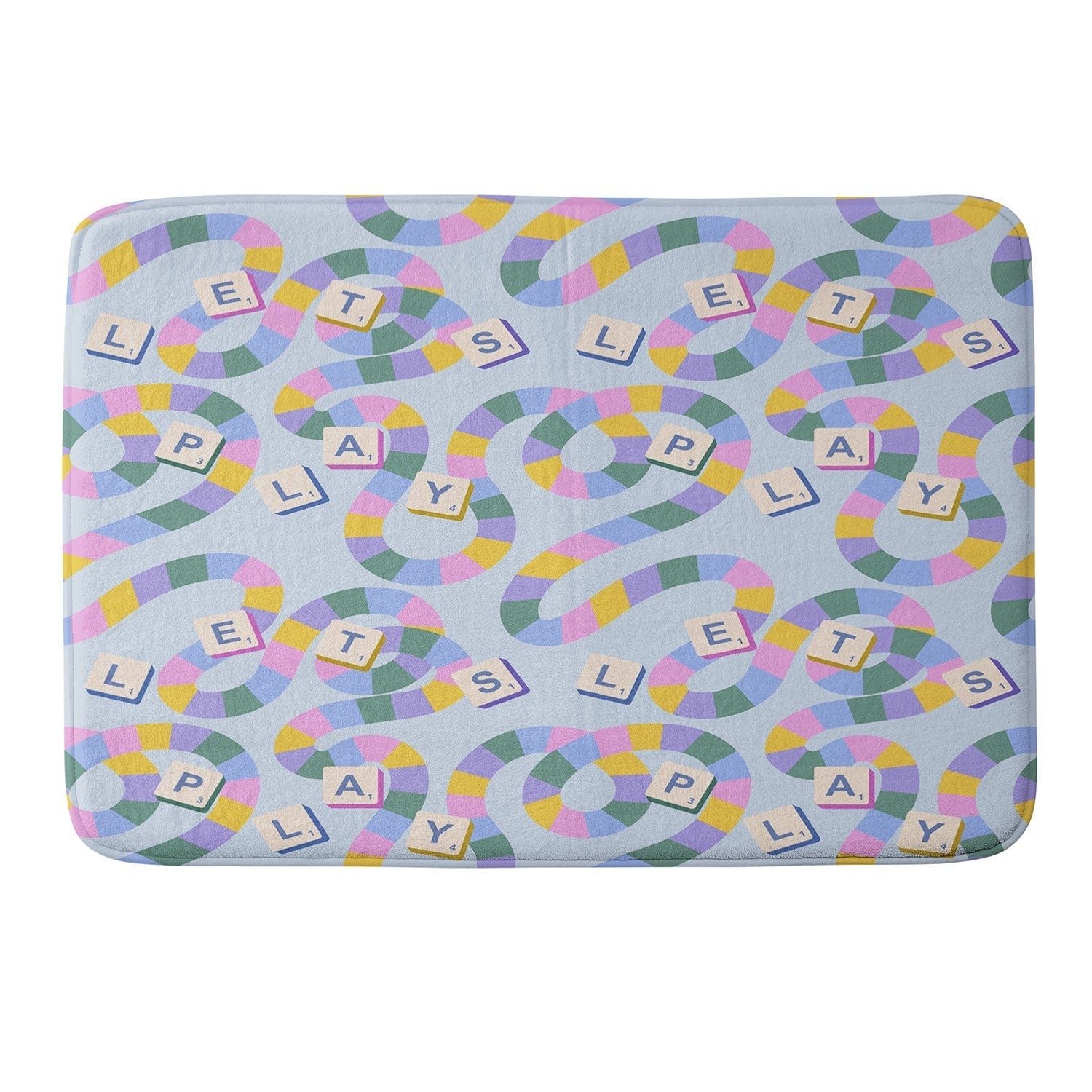 Design by Spark Scrabble Board Game Night Memory Foam Bath Mat