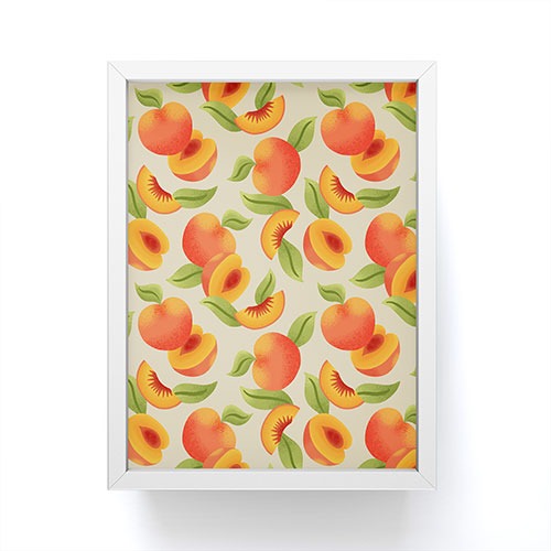 Jessica Molina Peach Pattern Framed Mini Art Print