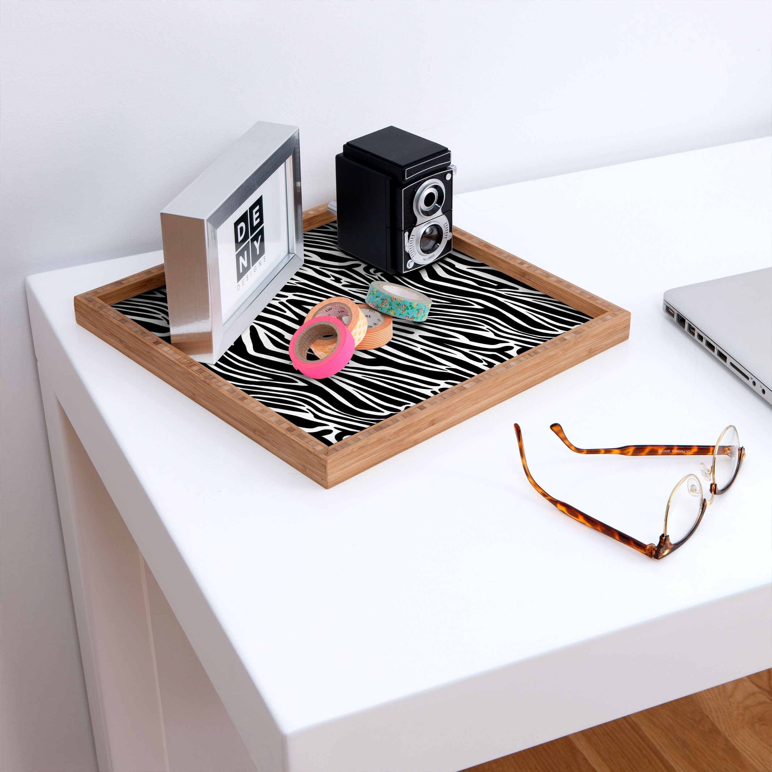 Jennifer Labre Wild Zebra Square Tray