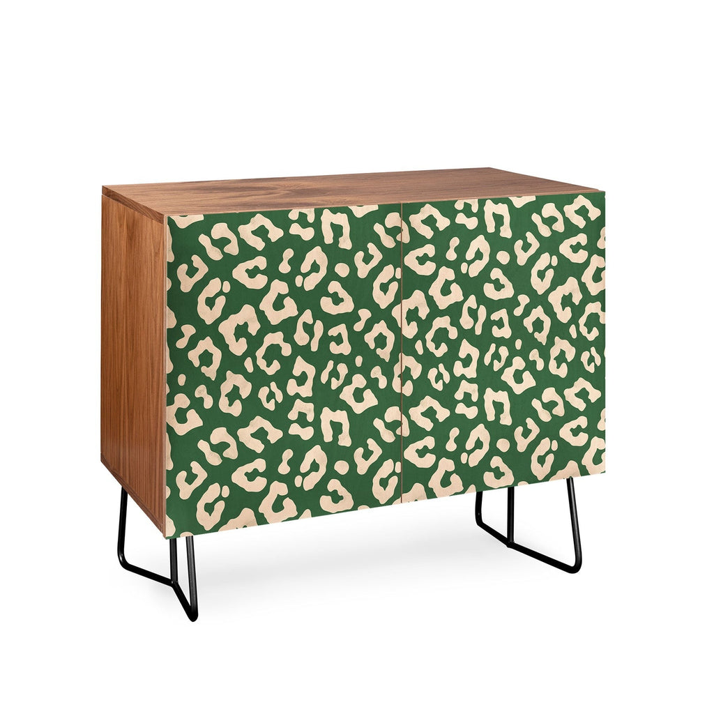 Avenie BR Cheetah Print In Green Credenza