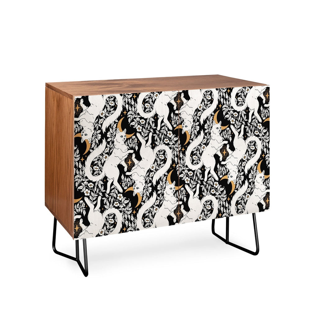 Avenie Celestial Cats Gold Credenza