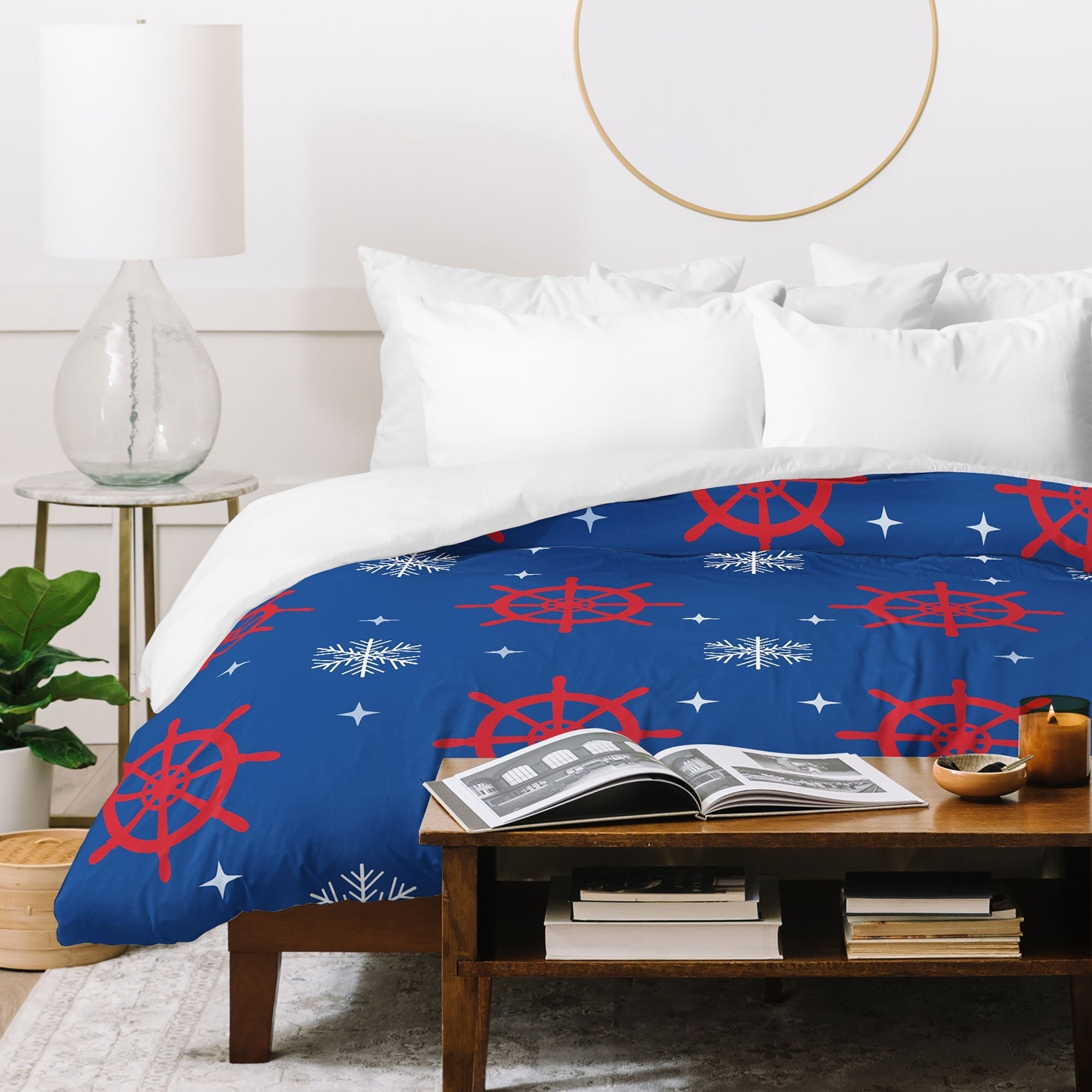 Design by Spark Holiday Helms and Snowflakes Duvet Cover