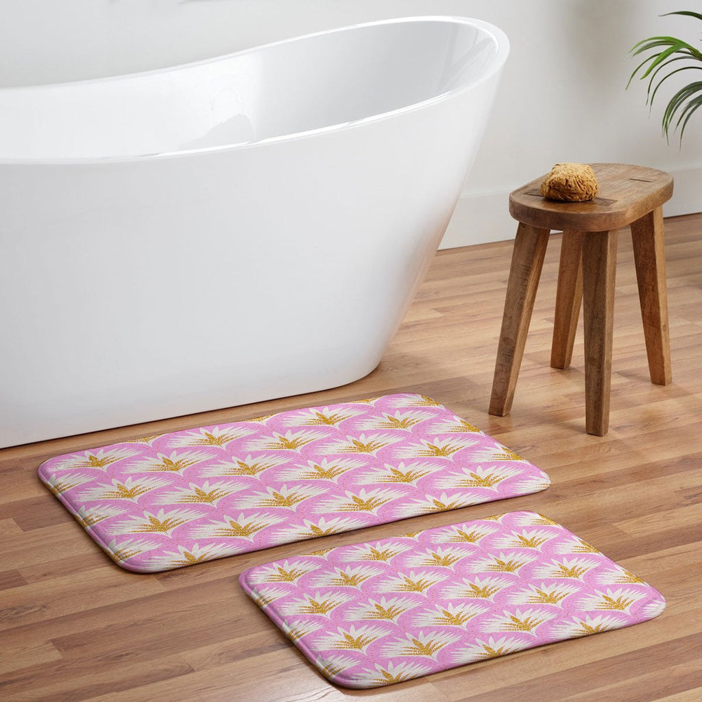 Jennifer Labre Pink Palmetto Memory Foam Bath Mat
