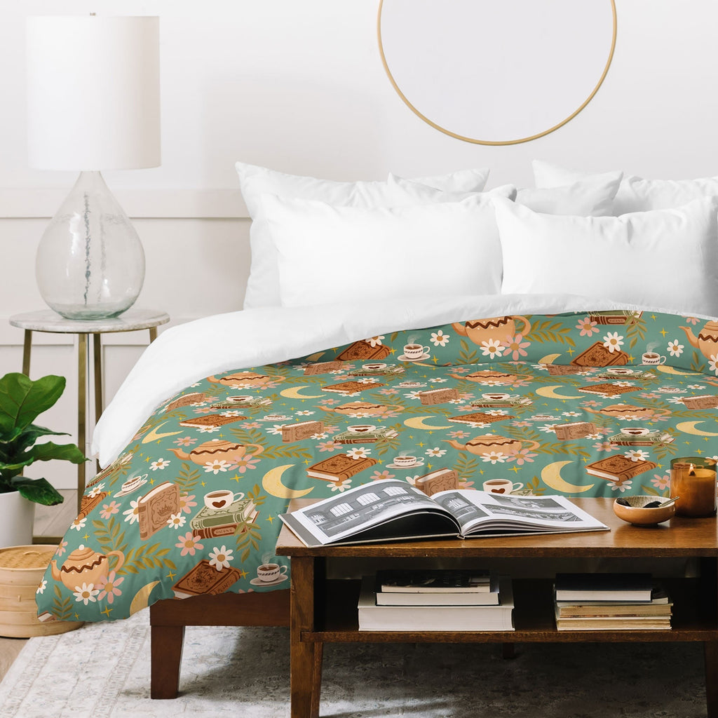 Avenie Moonlit Reading Nook I Duvet Cover