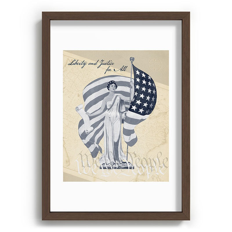 DENY Designs Liberty and Justice Woman Recessed Framing Rectangle