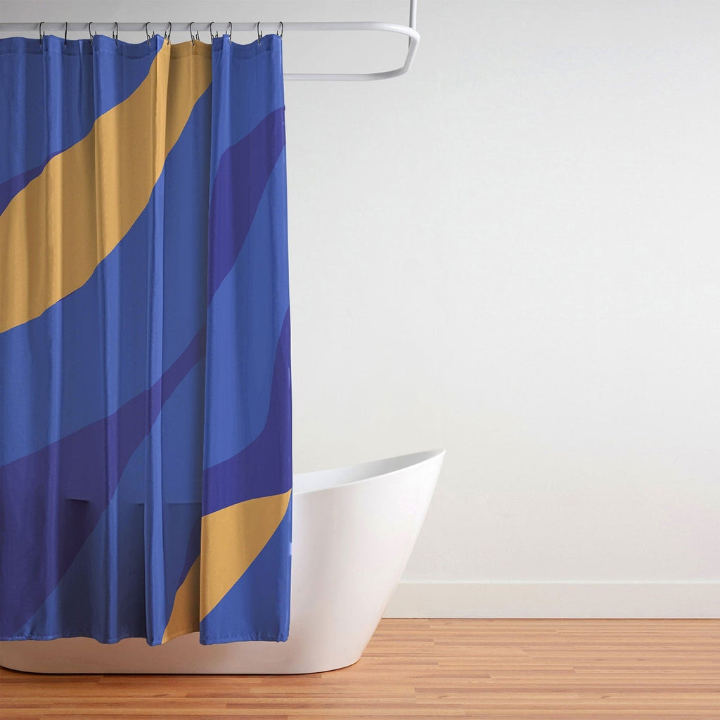 Camilla Foss Pebbles in Stream Shower Curtain