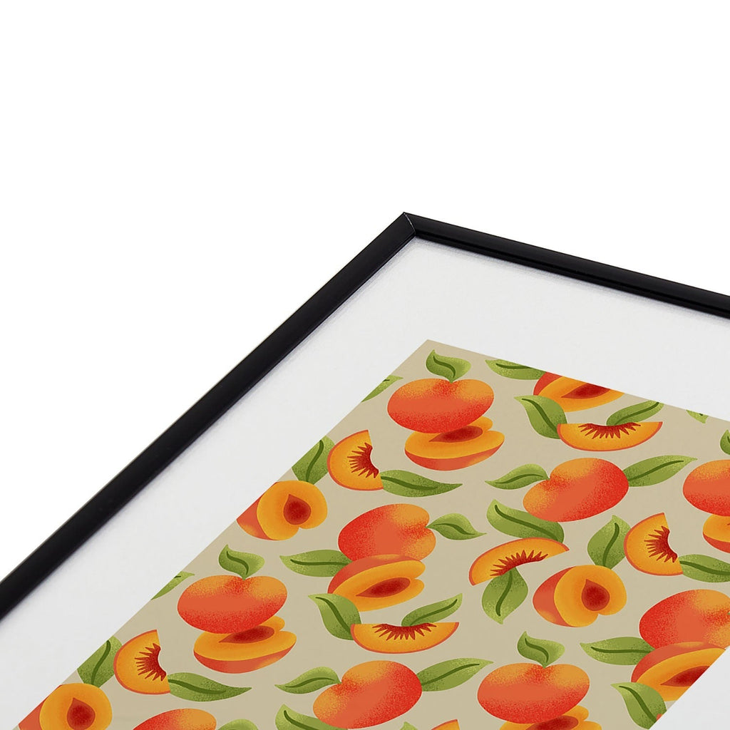 Jessica Molina Peach Pattern Metal Framed Art Print