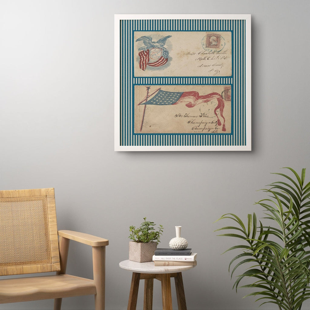 DENY Designs Civil War Envelopes Framed Wall Art