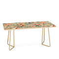 Ninola Design Botanic Retreat Painterly Tropical Flowers Sage Green Coffee Table