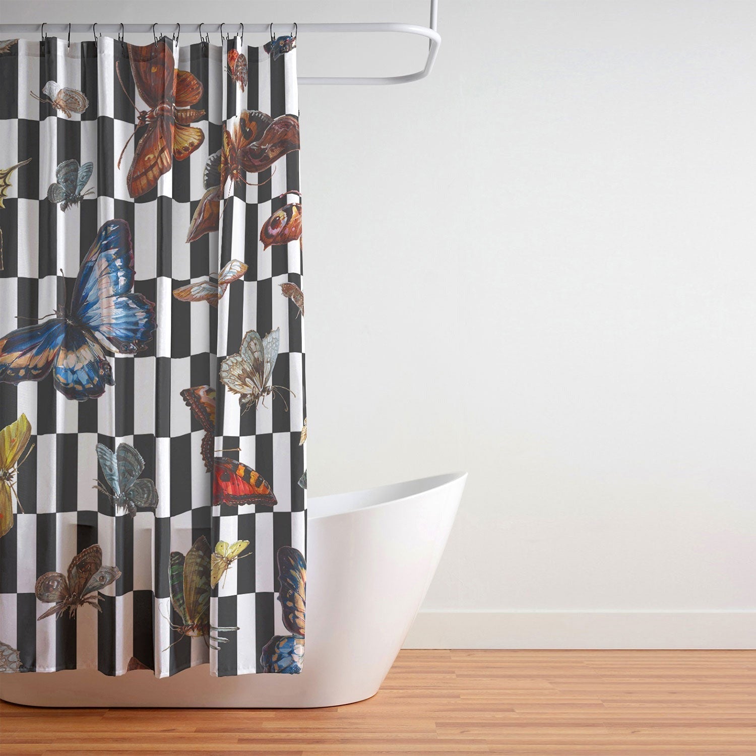kikasworkshop Butterfly Ballet Shower Curtain