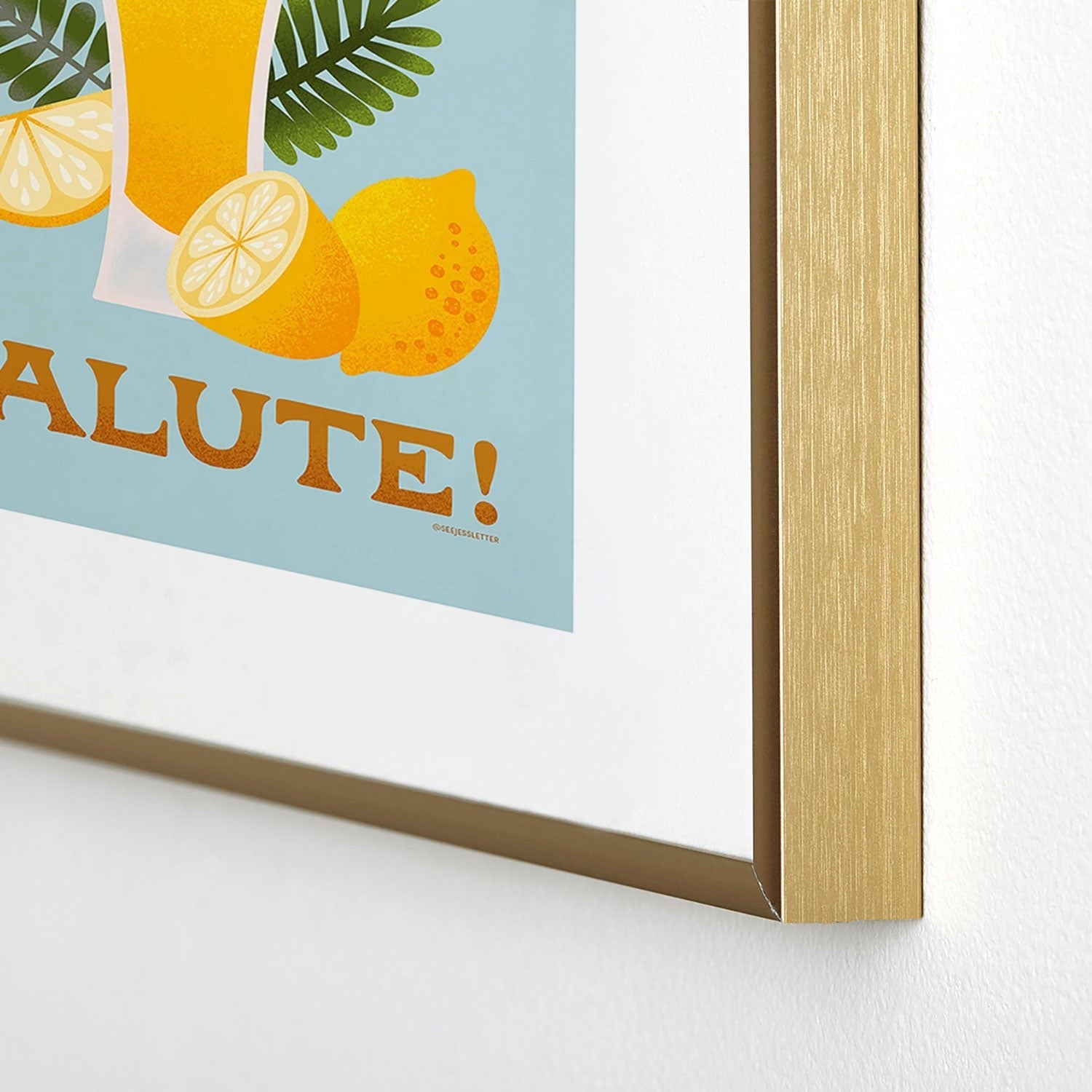 Jessica Molina Limoncello Cocktail Metal Framed Art Print