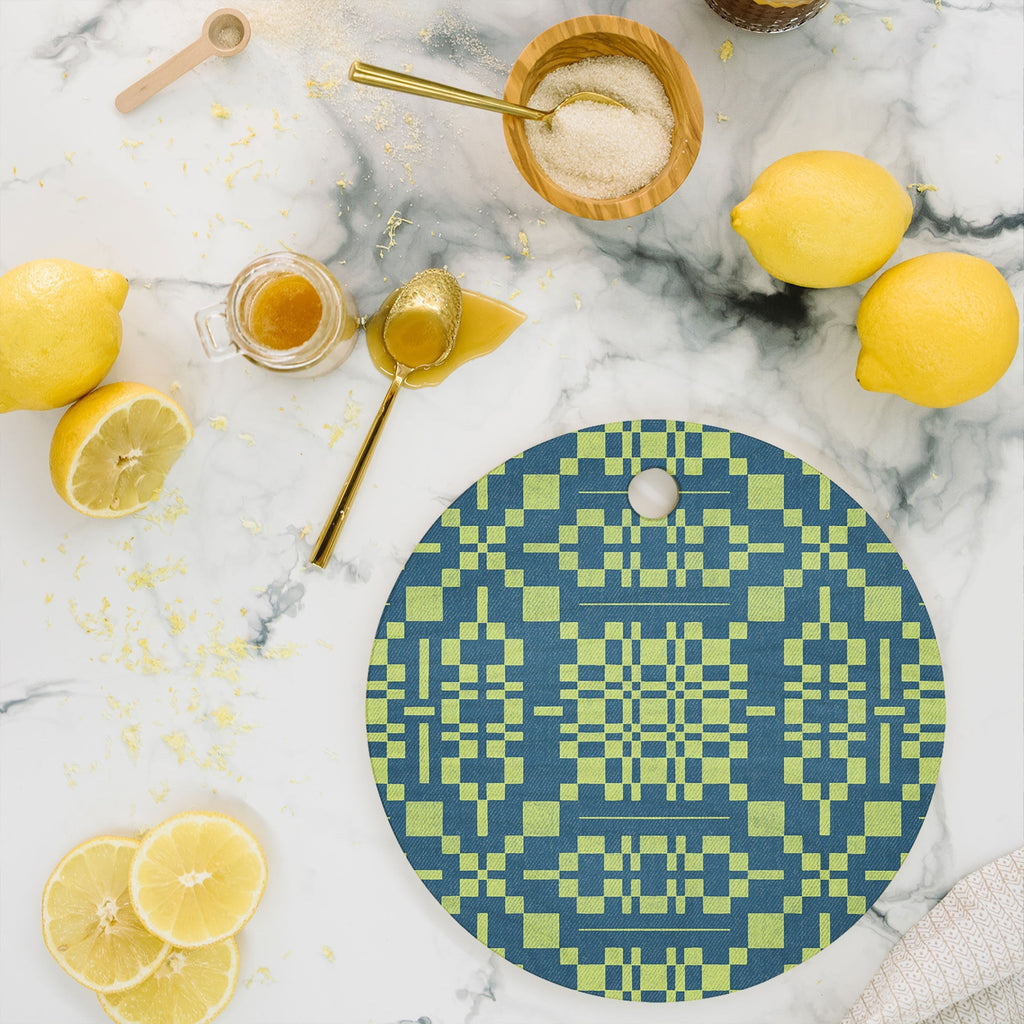 Marta Barragan Camarasa Nostalgic Grid Design Cutting Board Round