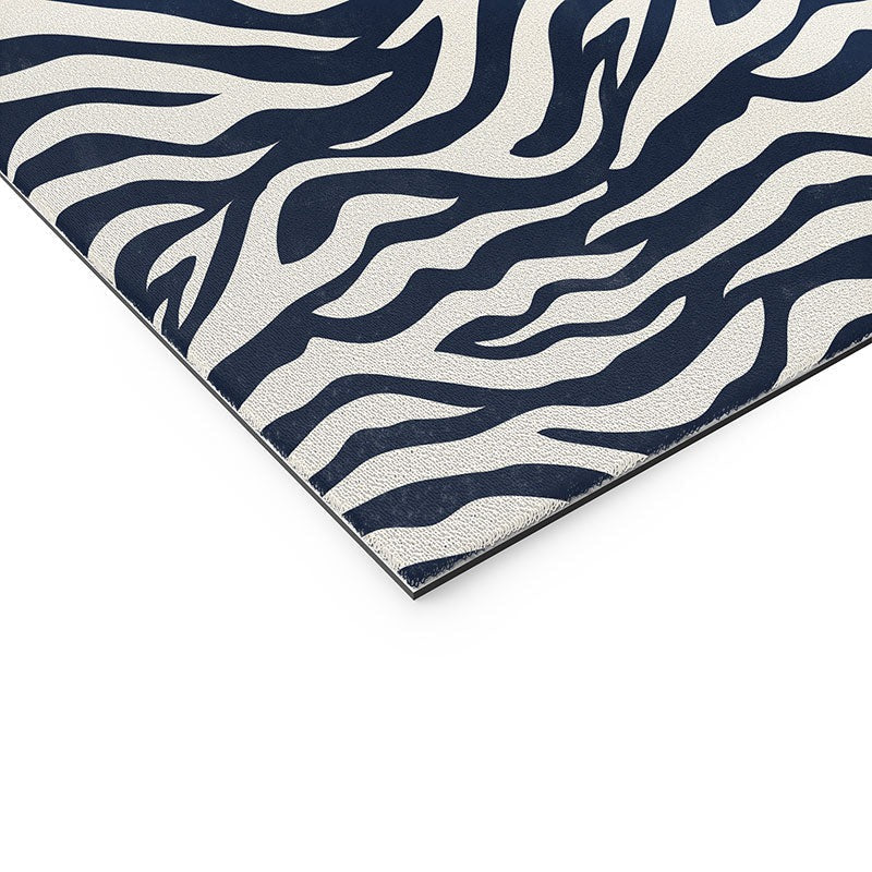 Avenie BR Navy Tiger Stripes Welcome Mat