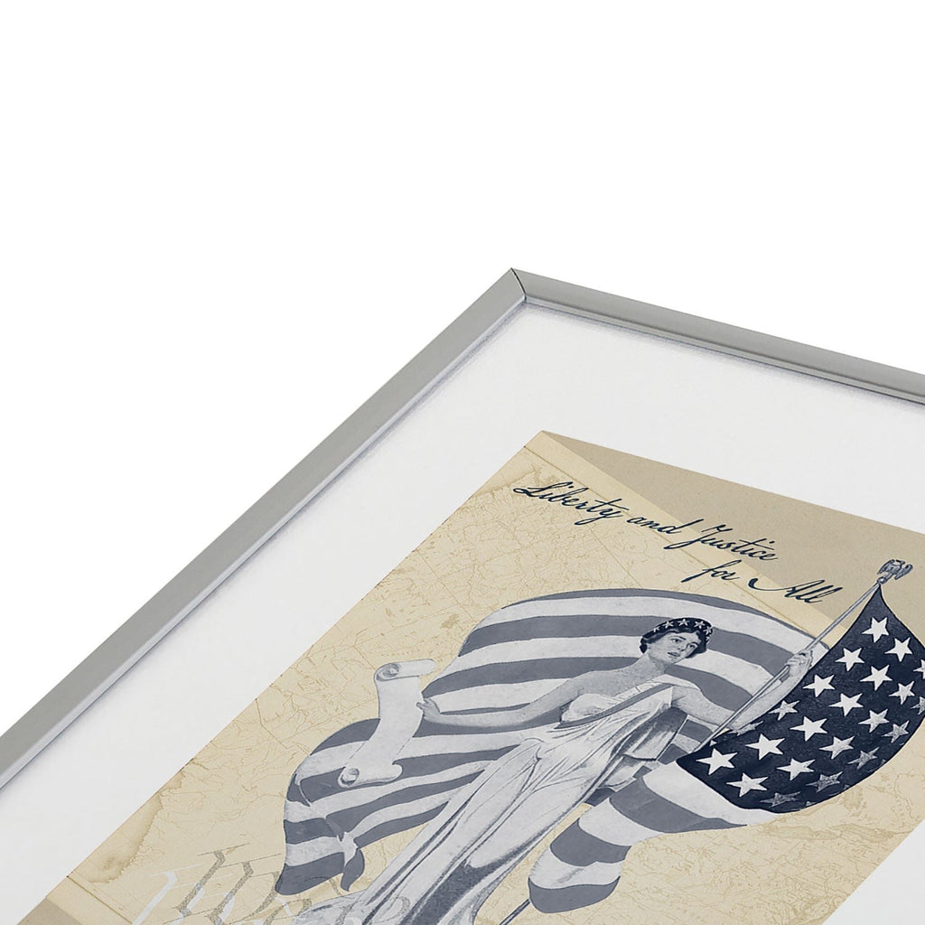 DENY Designs Liberty and Justice Woman Metal Framed Art Print