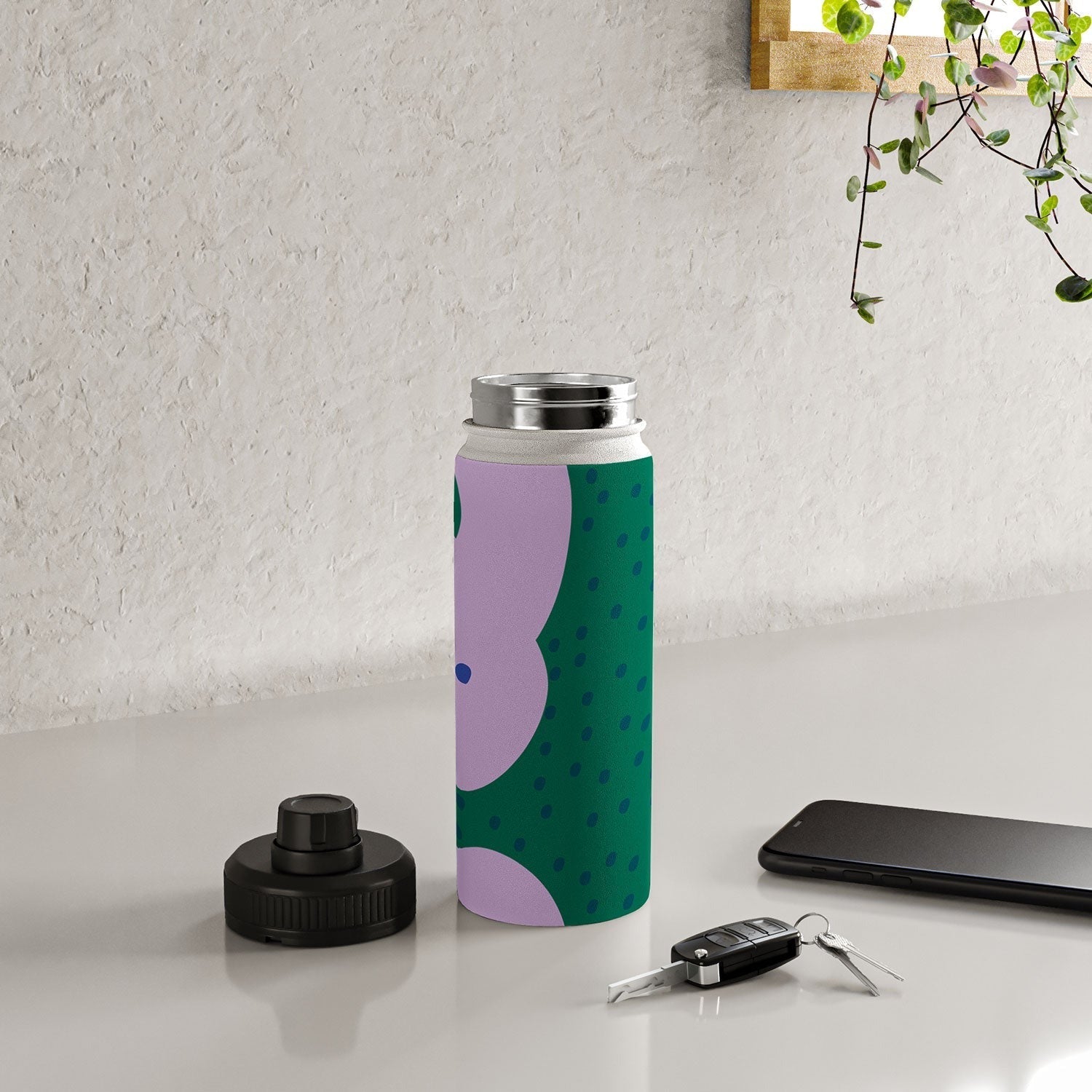 Camilla Foss Pebbles and Rabbit Water Bottle