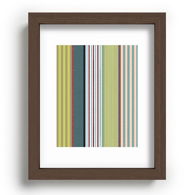 Marta Barragan Camarasa Colorful Stripe Delight Recessed Framing Rectangle