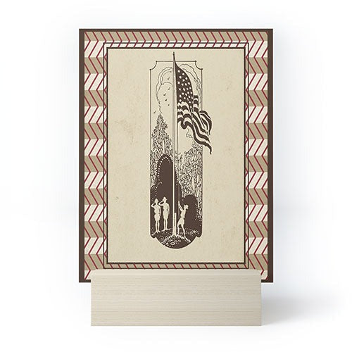 DENY Designs Flag Raisers Striped Square Mini Art Print