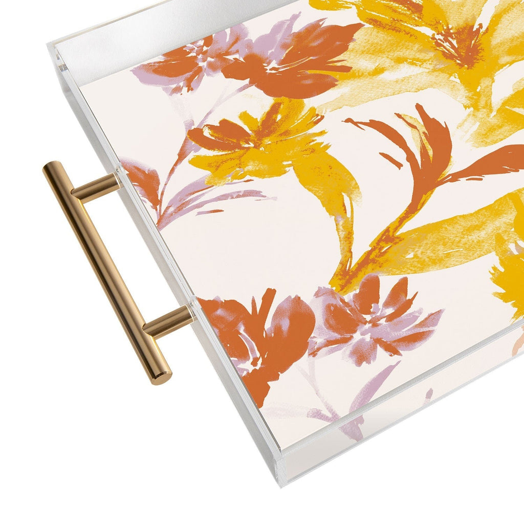 Gabriela Fuente Emma Floral Classic Acrylic Tray