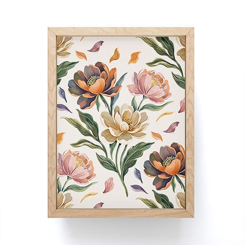 Marta Barragan Camarasa Hand Painted Peony Florals Framed Mini Art Print