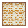 Jessica Molina Salute Gold Pattern on Cream Square Tray