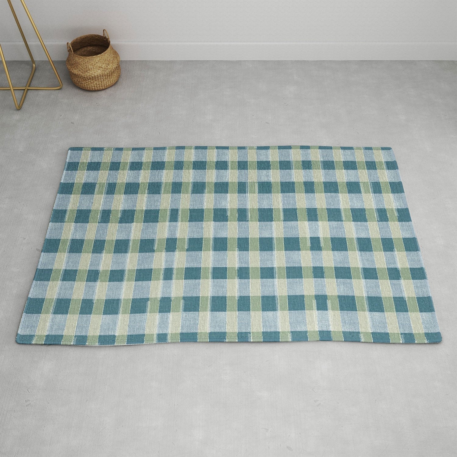 Marta Barragan Camarasa Country Style Checks Area Rug