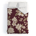 Gabriela Fuente Burgundy Floral Roberta Comforter