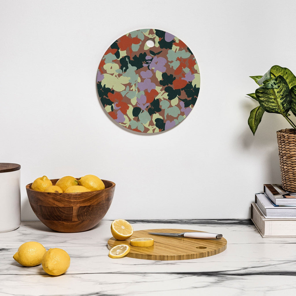 Marta Barragan Camarasa Retro Bloom Medley Cutting Board Round