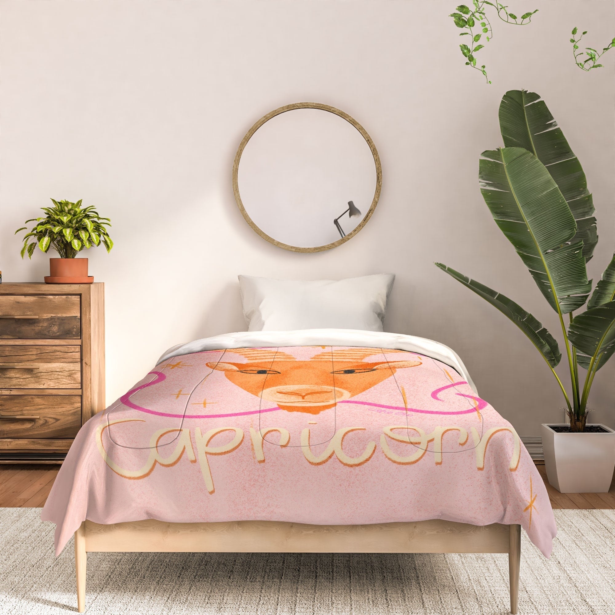 Little Om Zodiac Sign Capricorn Comforter