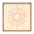 Little Om Zodiac Signs cream Square Tray