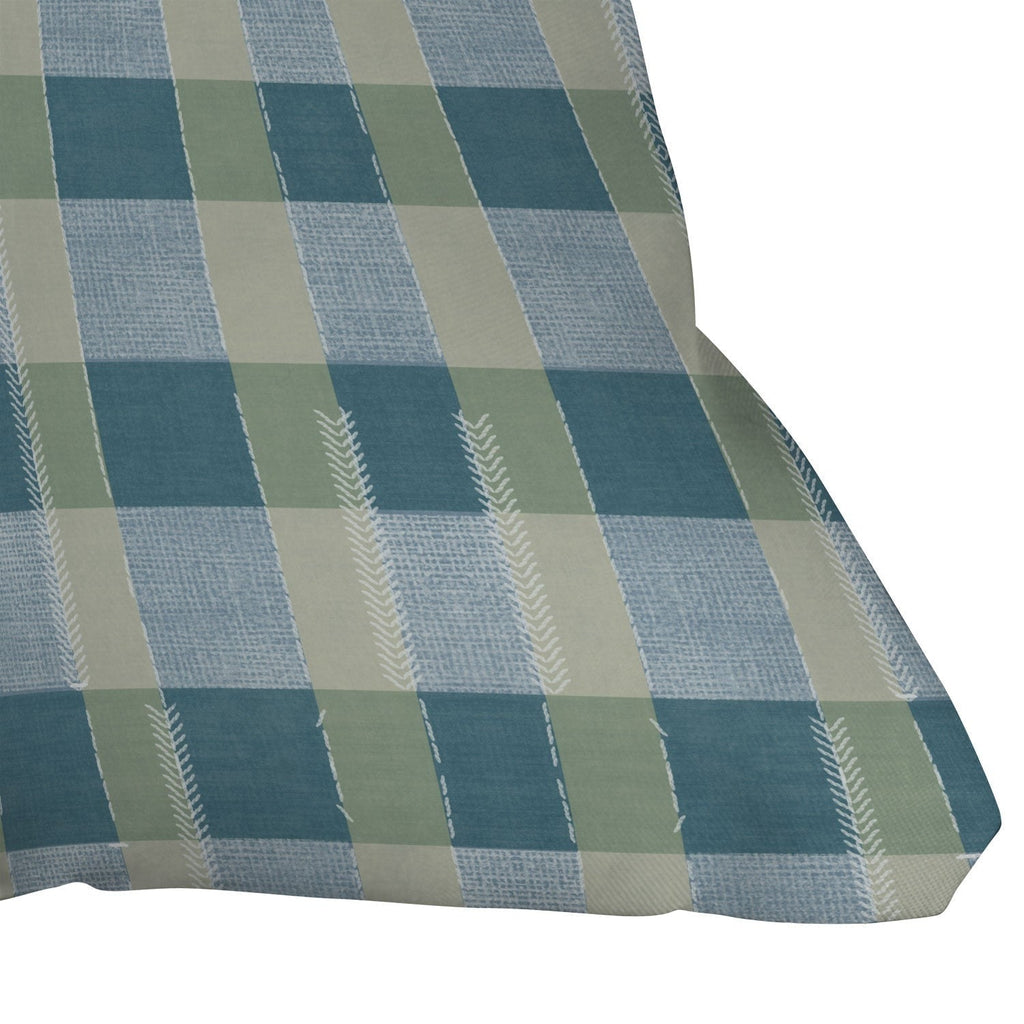 Marta Barragan Camarasa Country Style Checks Outdoor Throw Pillow
