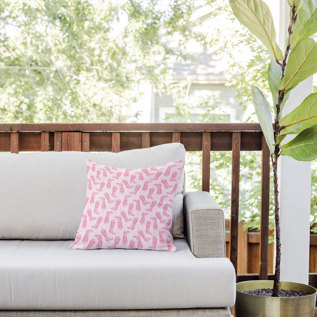 Love_Ryming Stars and Boots Outdoor Throw Pillow
