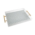 CoastL Studio Palm Forest Coastal Blue Acrylic Tray