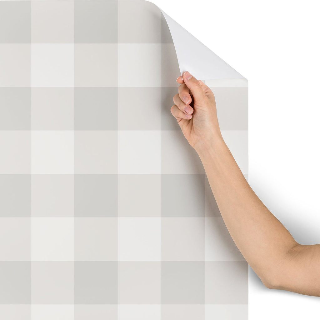 Colour Poems Gingham Plaid Pattern Cloud White Wallpaper