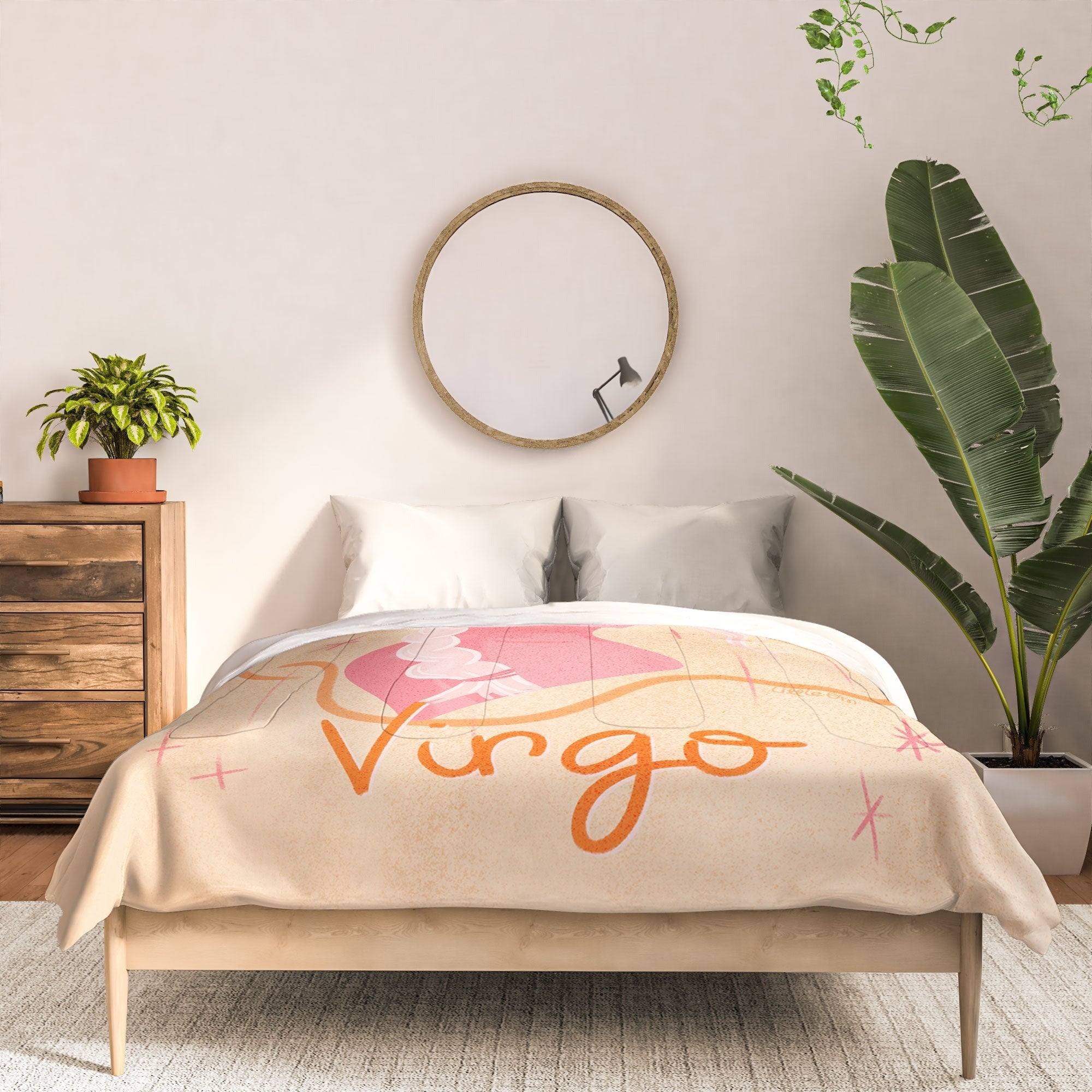 Little Om Zodiac Sign Virgo Comforter
