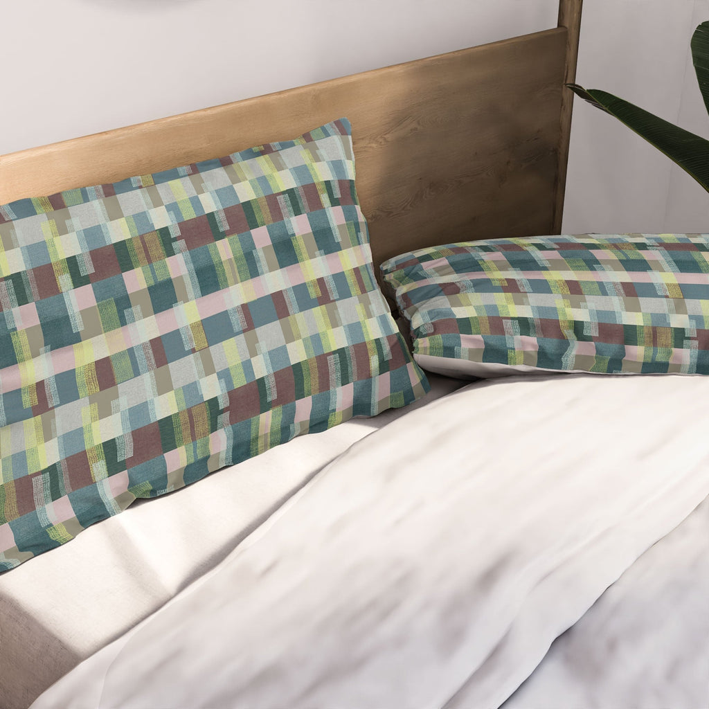 Marta Barragan Camarasa Dynamic Linear Blocks Pillow Shams