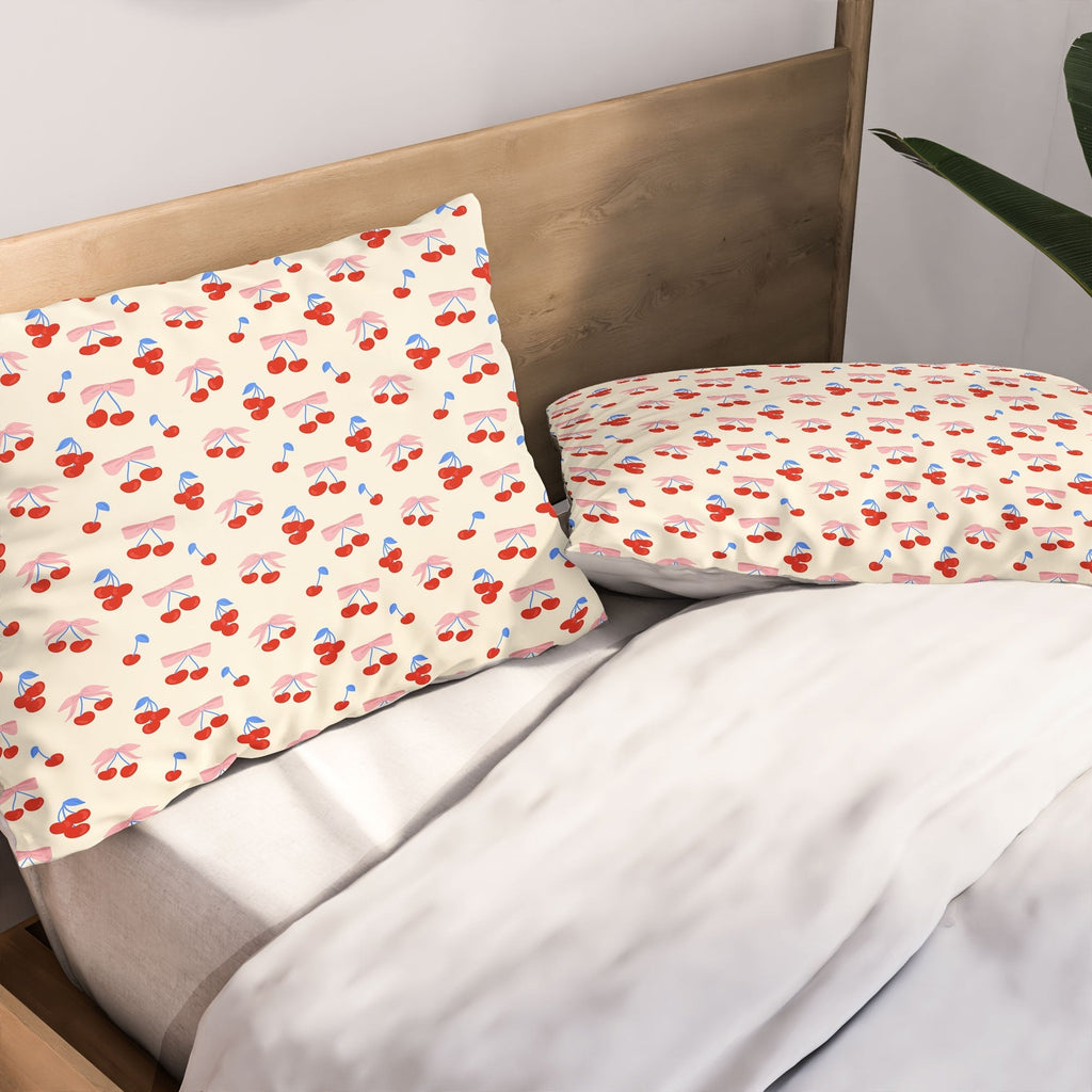 Design by Spark Cherries And Ribbons Pillow Shams