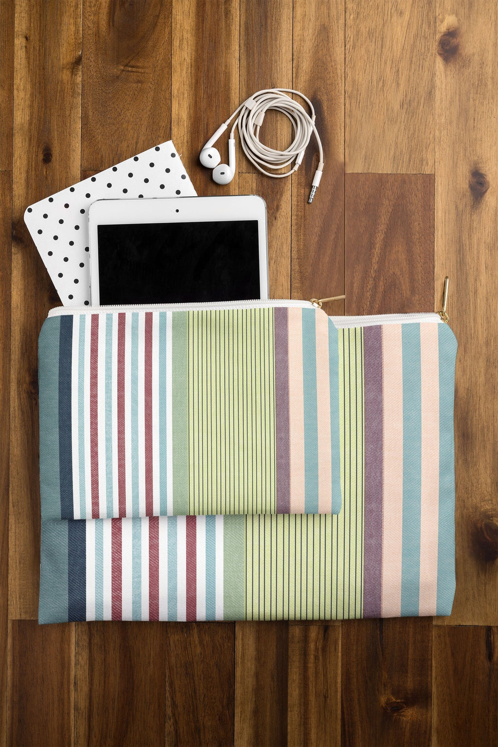 Marta Barragan Camarasa Colorful Stripe Delight Pouch