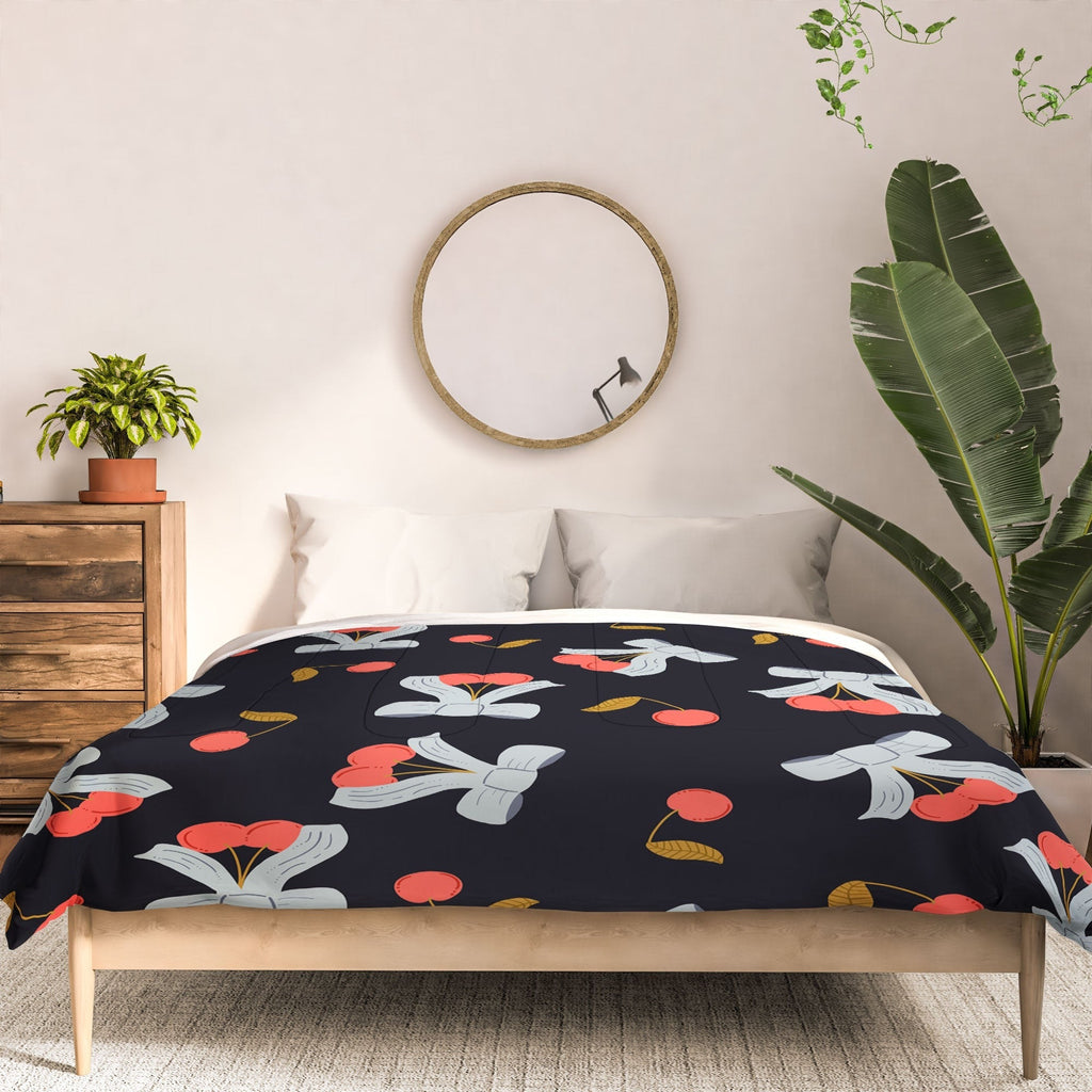 Jennifer Labre Cherries and Bows Comforter