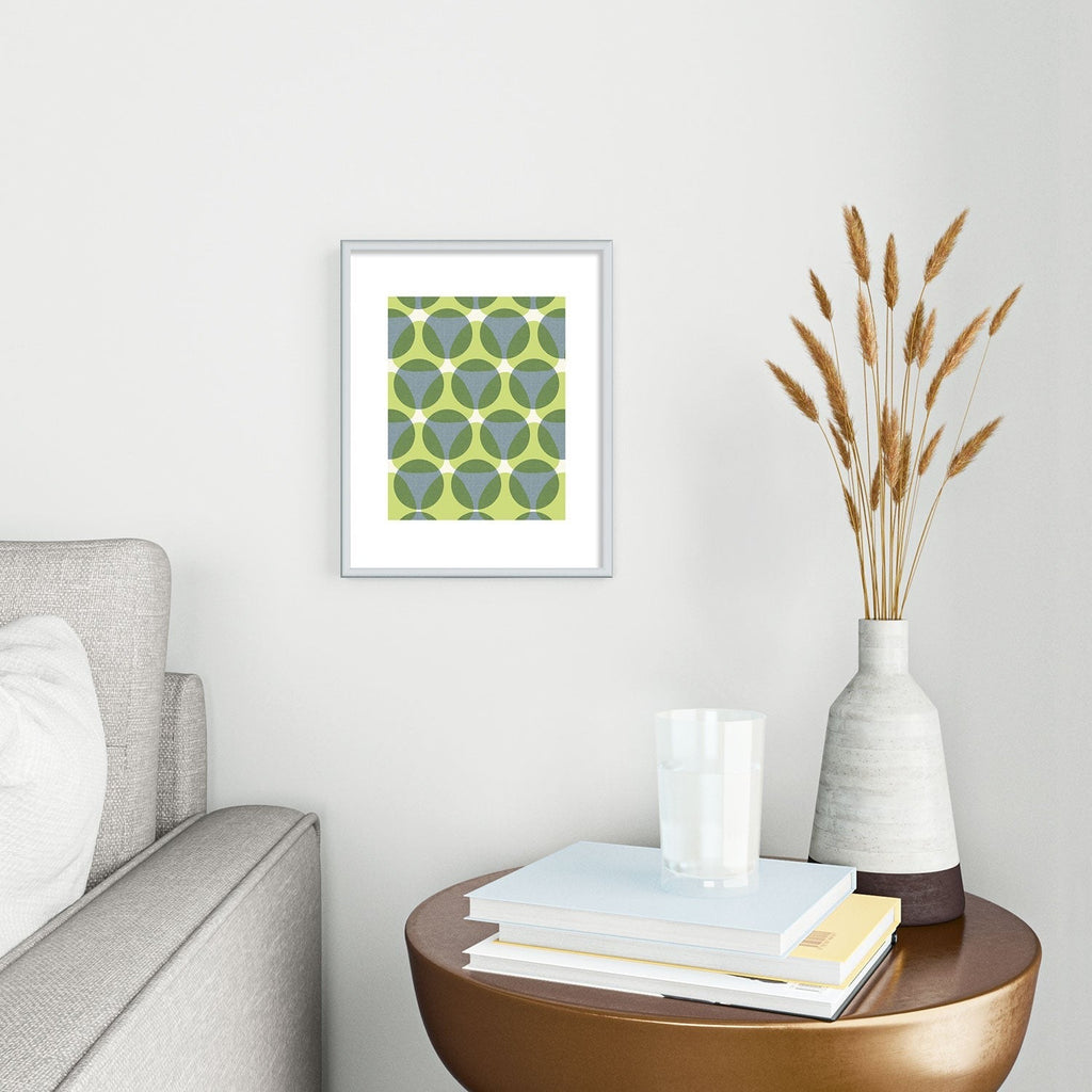 Marta Barragan Camarasa Stylish Retro Circle Metal Framed Art Print
