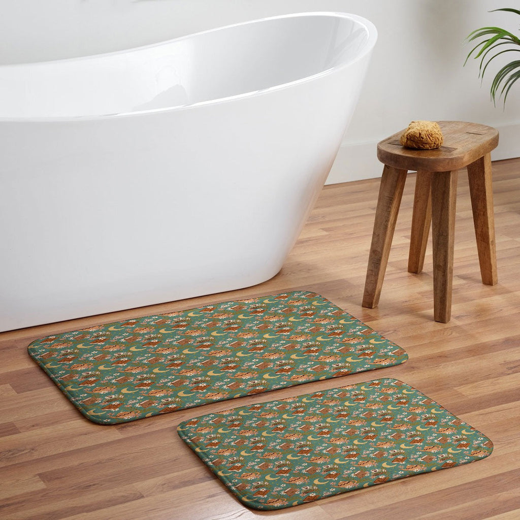 Avenie Moonlit Reading Nook I Memory Foam Bath Mat