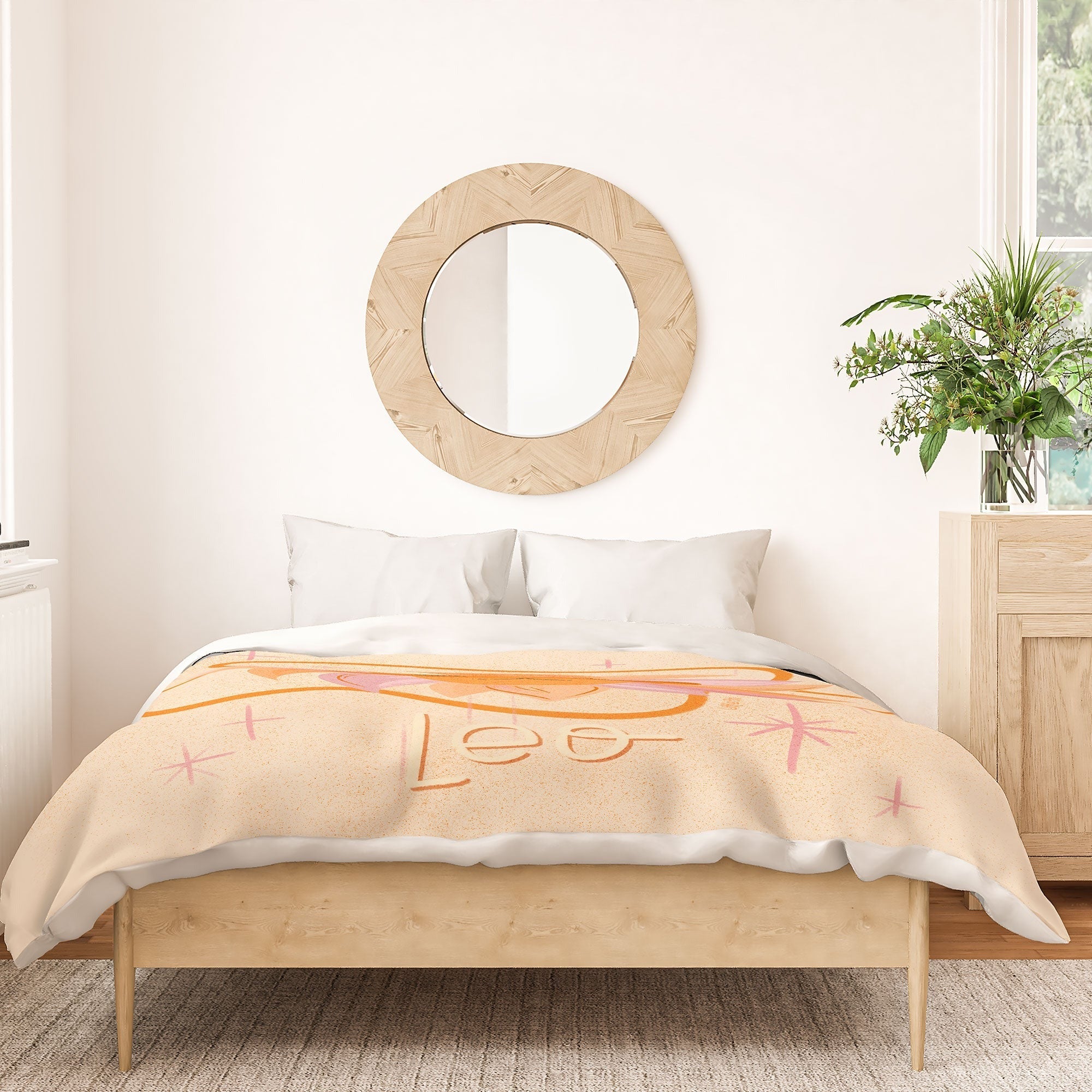 Little Om Zodiac Signs Leo Duvet Cover